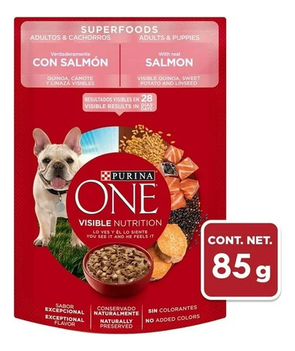 3 Pzas Alimento Para Perro Salmón One Wet Para Cachorros Y A