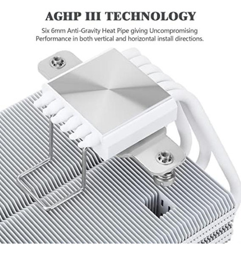 Cooler De Ar De Cpu Argb Branco Thermalright Si-100, Tubos