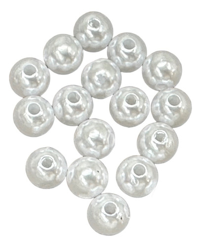 Perlas Blancas 8 Mm Bordado Armador Bijoux Deco X 500 Gramos