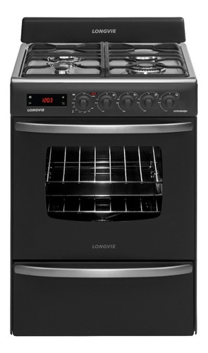 Imagen 2 de 3 de Cocina A Gas Longvie 21501g 56cm Inox Grill Eléctrico