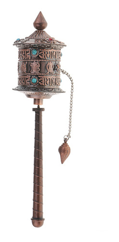 Imagen 1 de 4 de Columpio Rueda De Oración Budismo Nepal Del Tíbet Hecho De