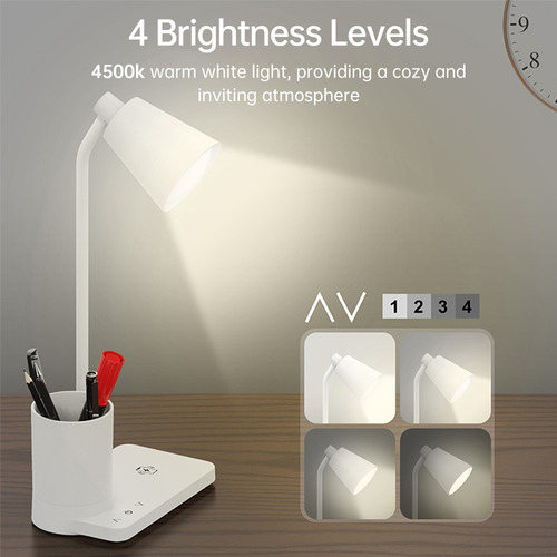 Lámpara De Escritorio Led Con Cargador Y Control Inalámbrico