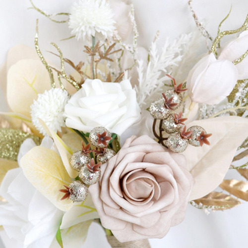 Ramo De Boda Flores Artificiales Flores De Seda, Ramo De