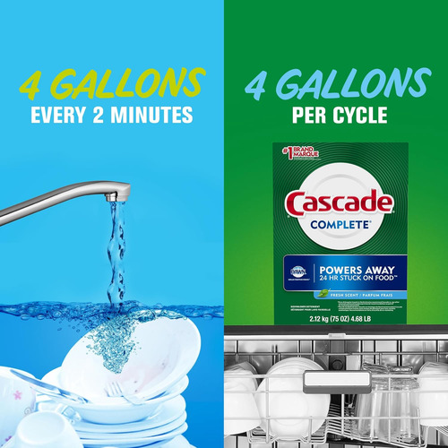 Detergente Para Lavavajillas En Polvo Cascade Complete 75 Oz