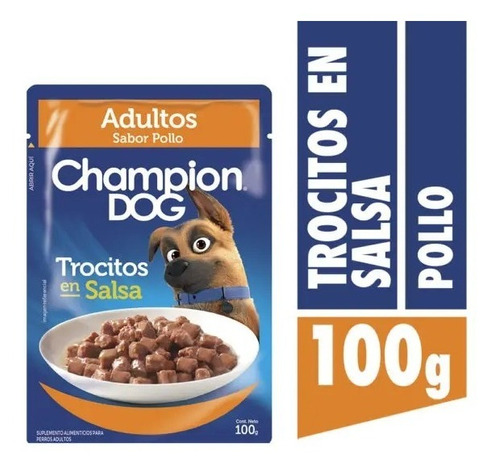 Champion Dog Trocitos En Salsa Pollo 100gr X24 Und | Mdr