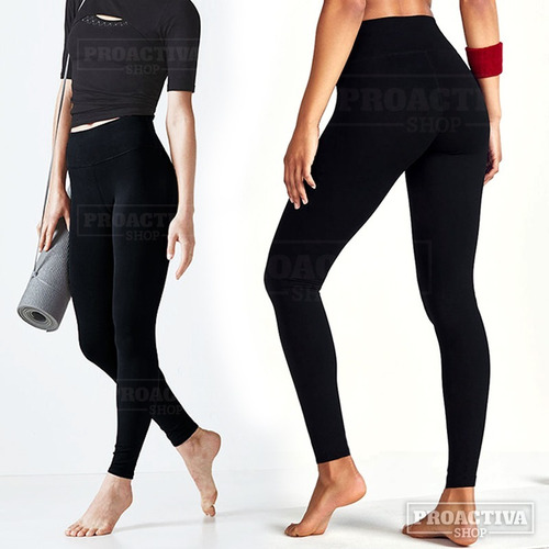 Imagen 2 de 7 de Calza De Supplex Con Faja Tiro Alto Chupin Mujer Dama Deportiva Proactivashop