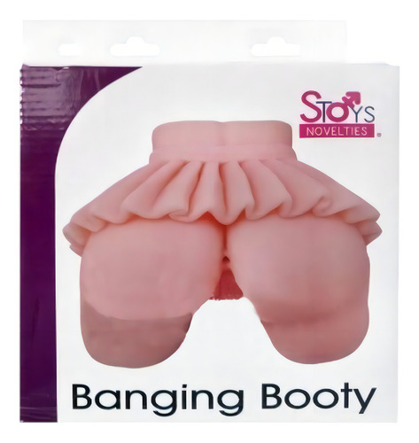Masturbador duplo com textura bege - Realista Banging Booty
