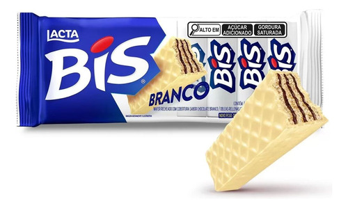 Bis Chocolate Branco Lacta Caixa Com 16 Unidades - 100,8g