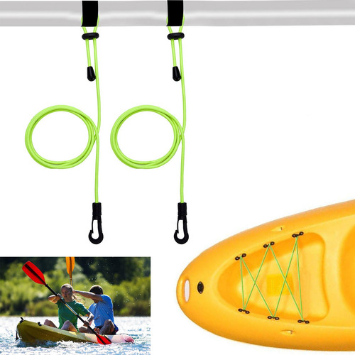 2 Piezas Kayak Paddle Leash Cord Cuerda Accesorios Bungee