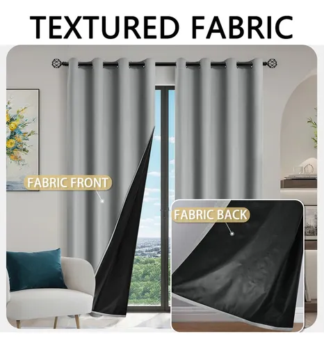 Para Mz 1 Pieza De Cortinas Opacas De Color Liso Con