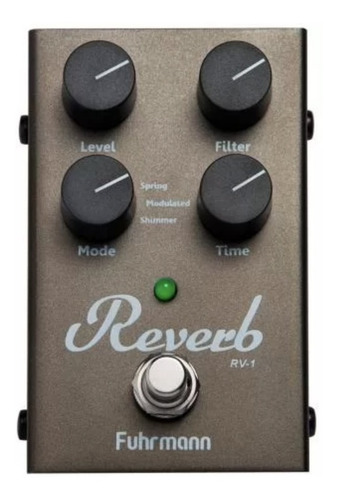 Imagem 1 de 3 de Pedal de efeito Fuhrmann Reverb RV-1 marrom