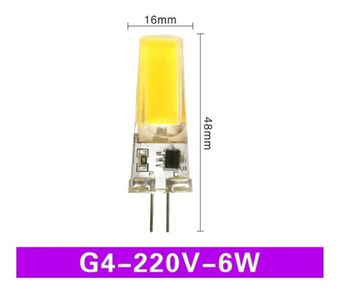 Imagem 6 de 6 de Kit 20 Lâmpadas Led G4 12v 6w Pino