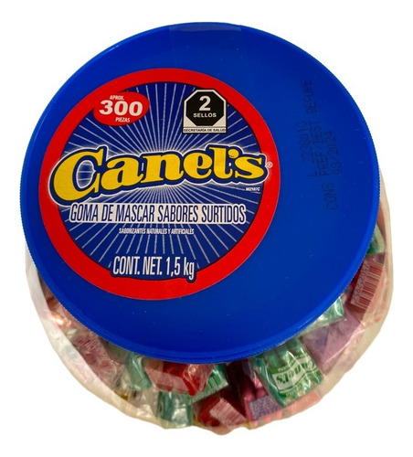 Chicles Canels Confitadas Jarra Vitro 4 Pastillas 300pz