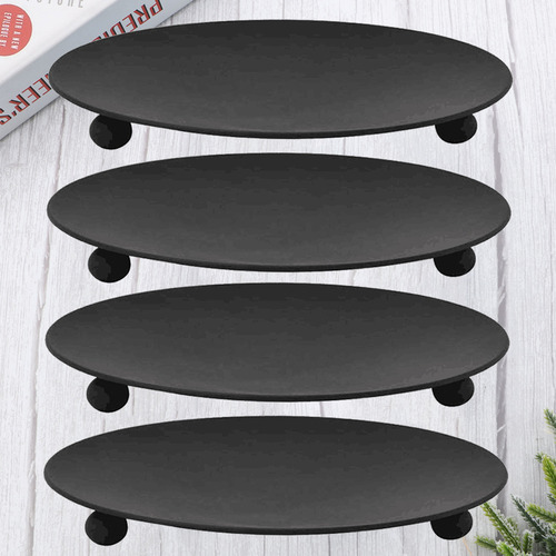 Juego De 4 Candelabros De Hierro Negro Para Cena De Boda