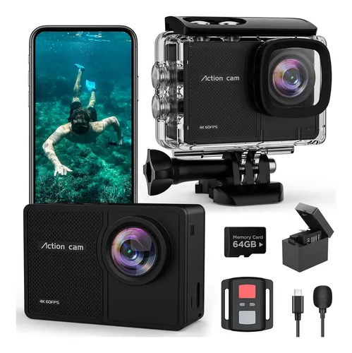 Estuche Impermeable Para Cámara Action One RS 4K - Hasta 60m, Incluye Base Y Lámina Antivaho