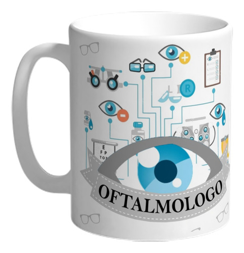 Taza Medicos Oftalmologo De Plástico 