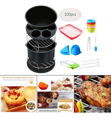 Zz 13 Piezas Air Fryer Airfryer Kit De Accesorios 6 Pulgadas