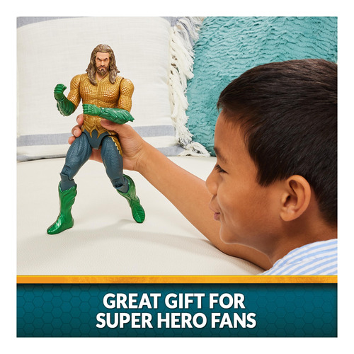 Boneco De Ação Dc Comics Aquaman 30 Cm Com 11 Pontos De Arti