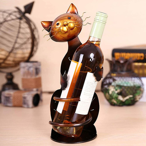 Soporte For Vino Con Forma De Gato, Botellero, Decoración