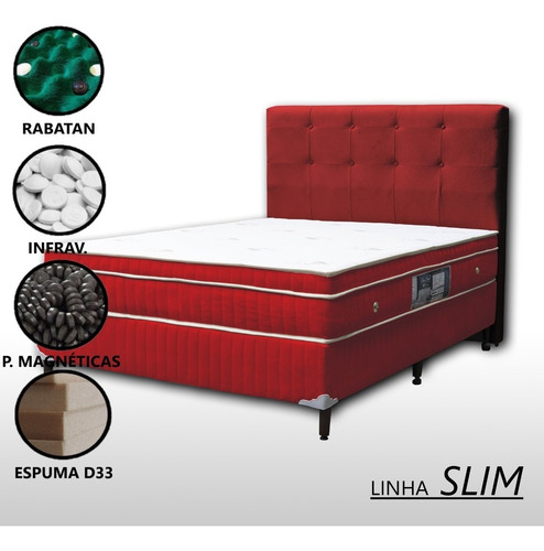 Colchão Cama Box Magnético Com Espuma D33 Solteiro Cabeceira