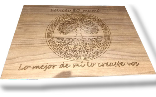Cuadro Día De La Madre Personalizado Grabado Láser A Madera