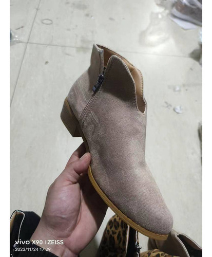 Botas Mujer Tacón Grueso Estampado Leopardo