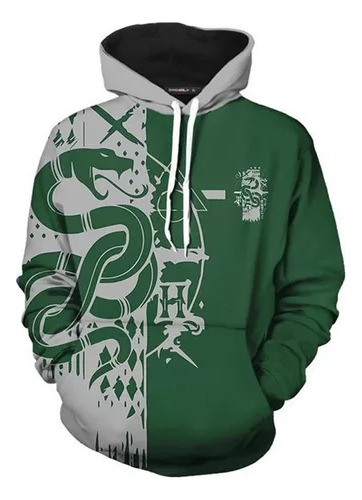 Di Sudadera Capucha Harry Potter Slytherin Hombres Pullover