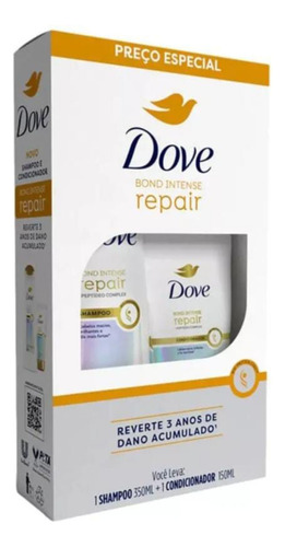 Kit Dove Bond Intense Repair Shampoo Condicionador 350/150ml