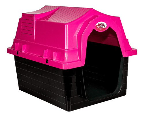 Casinha De Cachorro Plástica Desmontável N3 Pequena Cor Rosa