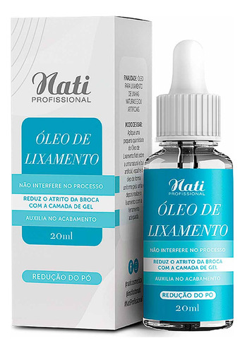  Óleo De Lixamento Para Unhas Profissional 20ml - Nati