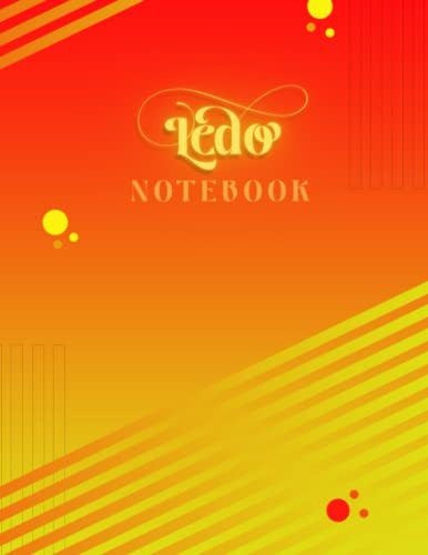 Ledo Notebook: Holo Red & Orange Composition Notebook - Coll