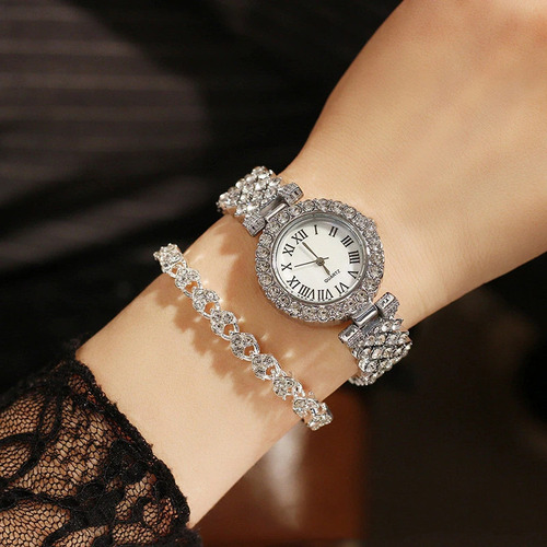 Nuevo Juego De 6 Relojes De Lujo Con Diamantes De Cristal Y