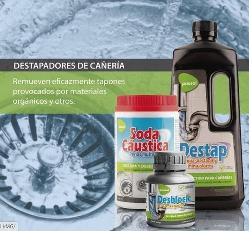 Imagen 3 de 4 de Soda Cáustica Passol 1 Kilo