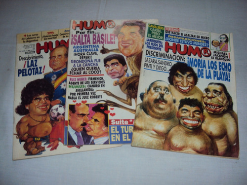 Rv Lote 3 Revistas Humor Con Maradona En Tapa Ver