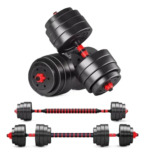 Set Mancuernas Barra Unibles 40kg Fitness Pesas Ajustables