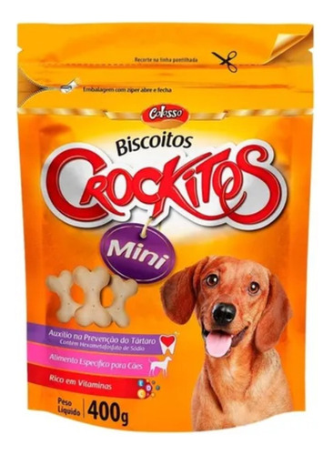 Biscoito Pet Crockitos Colosso Mini Raças Pequenas 400gr