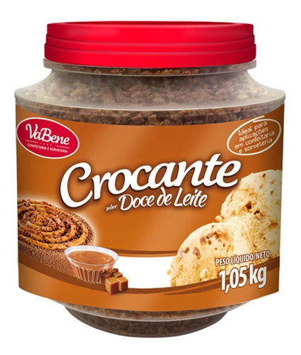 Crocante Sabor Doce De Leite 1,05kg Vabene Confeitaria Top