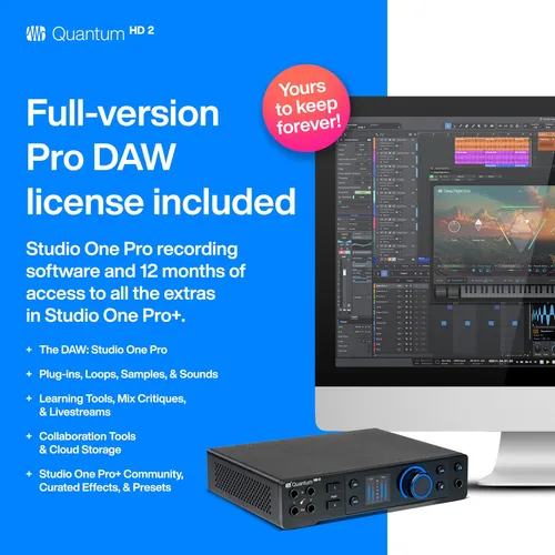 Presonus Interfaz De Audio Quantum Hd 2, 20 X 24, 32 Bits/