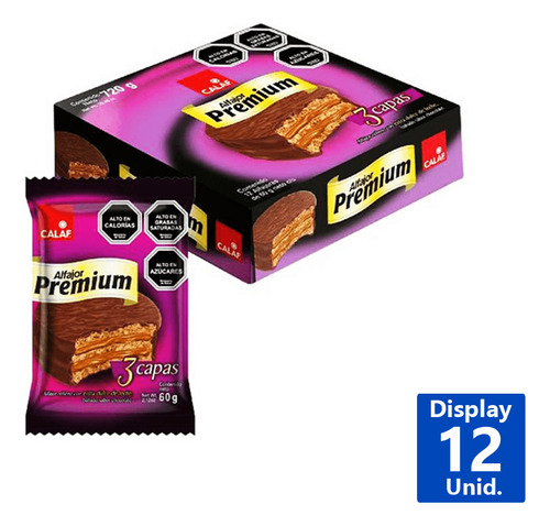 Alfajores Pemium Calaf - Caja Con 12 Unidades De 60g C/u.