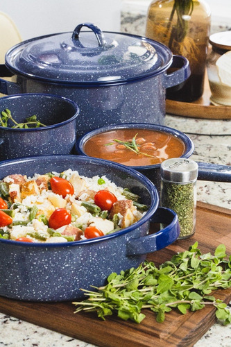 Imagen 9 de 9 de Batería De Cocina Cinsa Clásica De Peltre 5 Piezas Lavanda