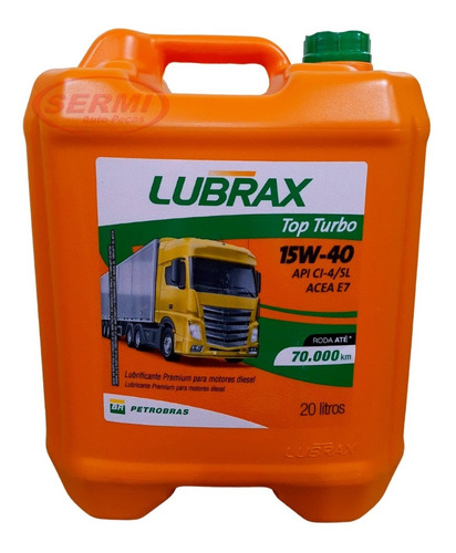 Imagem 1 de 4 de Óleo Motor Diesel 15w40 Lubrax Top Turbo - Balde 20 Litros
