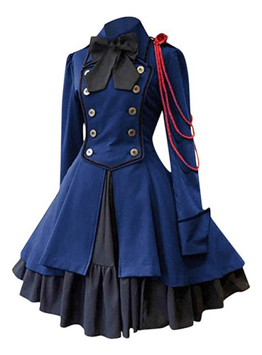 Vestido Victoriano De Cintura Kawaii Girl Gothic Lolita