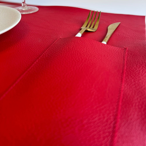 Imagen 4 de 4 de Individual Mesa Portacubierto 45x35 Cuero Ecologico Velvet