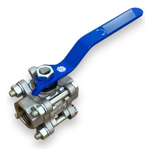 Válvula De Esfera Tripartida 1 Polegada Pr Inox Mga