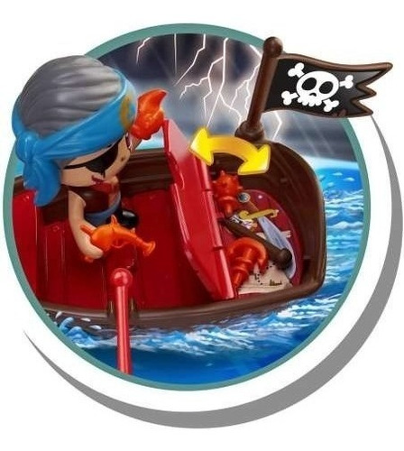 Imagen 5 de 8 de Pinypon Action Bote Pirata Figura Tiburon New 15587 Bigshop