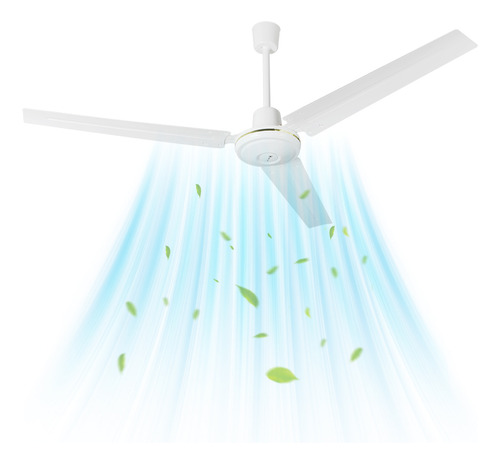 Ventilador De Techo 65w Con 3aspas 5 Velocidades Blanco