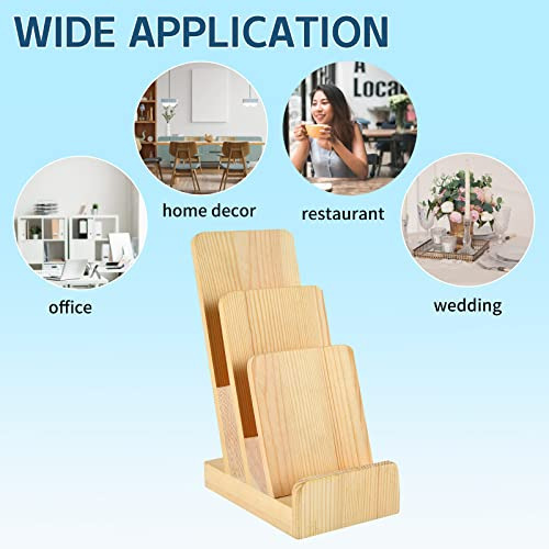 Porta Folletos De Madera De Pino De 3 Niveles Dostatni, Sop