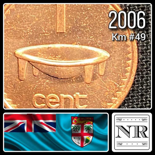 Imagen 1 de 4 de Fiji - 1 Cent - Año 2006 - Km #49b - Mortero :