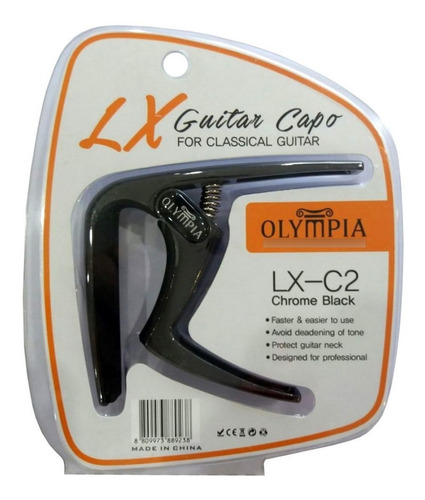 Capodastro Negro Clásico Metálico | Olympia Lx-c2