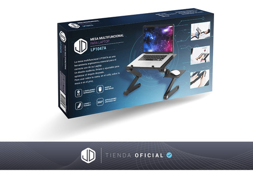 Imagen 8 de 10 de Mesa Regulable Multifuncional P/ Notebook Jd Lp1047a Cuota-*
